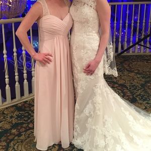 Bill Levkoff Petal Pink Bridesmaid Dress